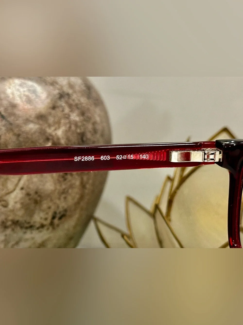 Salvatore Ferragamo SF2886 Vibrant Red Transparent Rx Eyeglass Frames EUC Italy